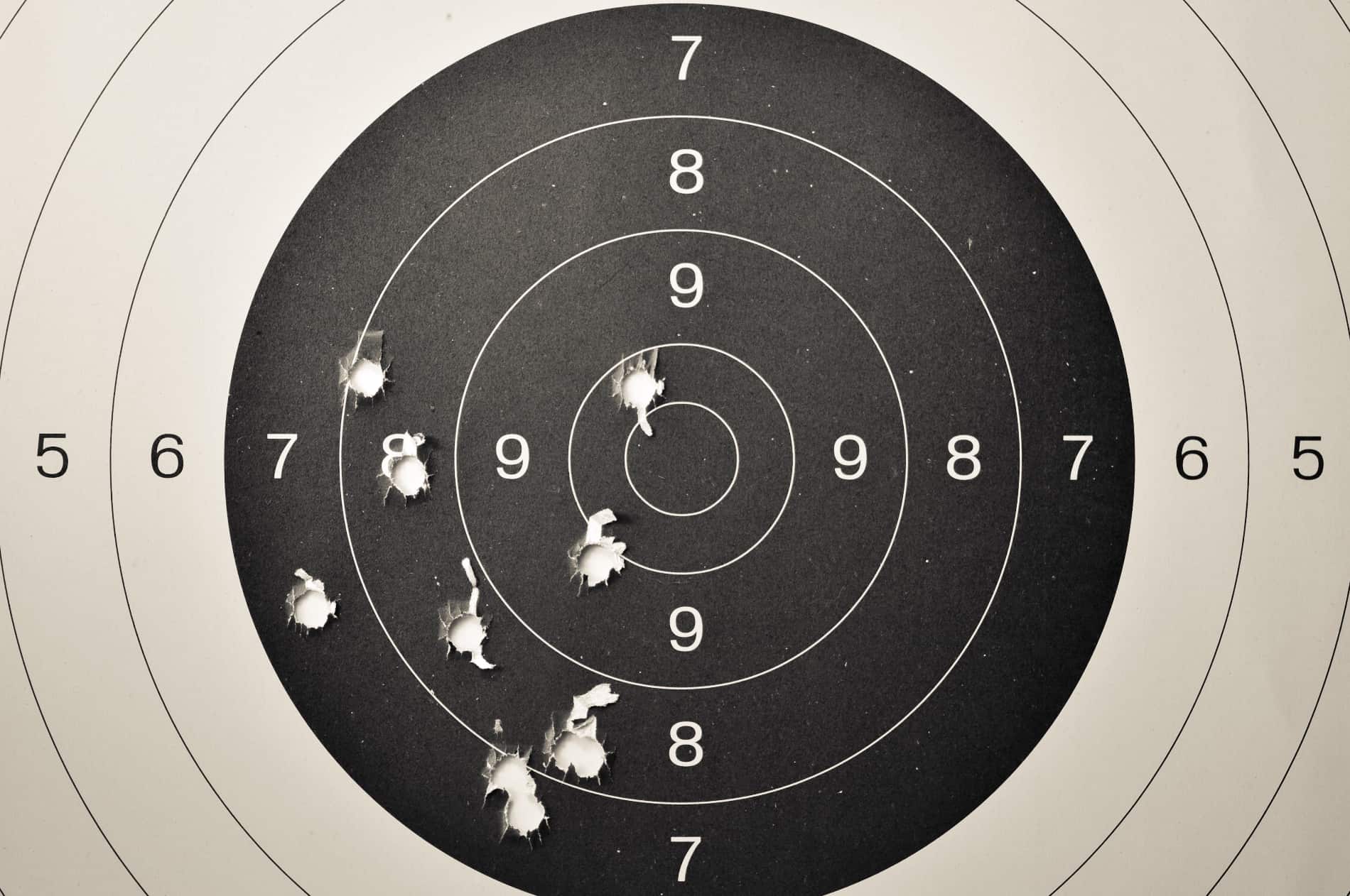 target with a few bullet holes
